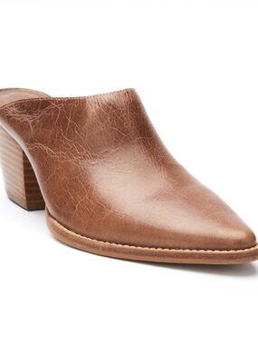 Matisse Cammy Pointed Toe Leather Mules Vintage Tan Size 11 M Classic Boho